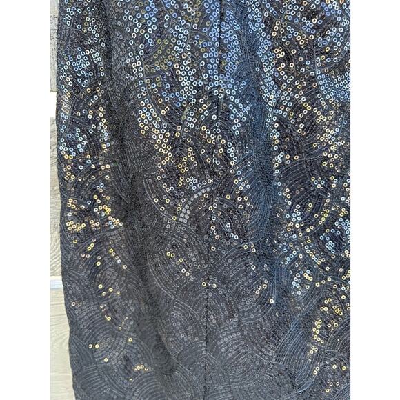 ABS Alan Schwartz sparkly sequin black strapless mini dress, sz 6 - Picture 6 of 6